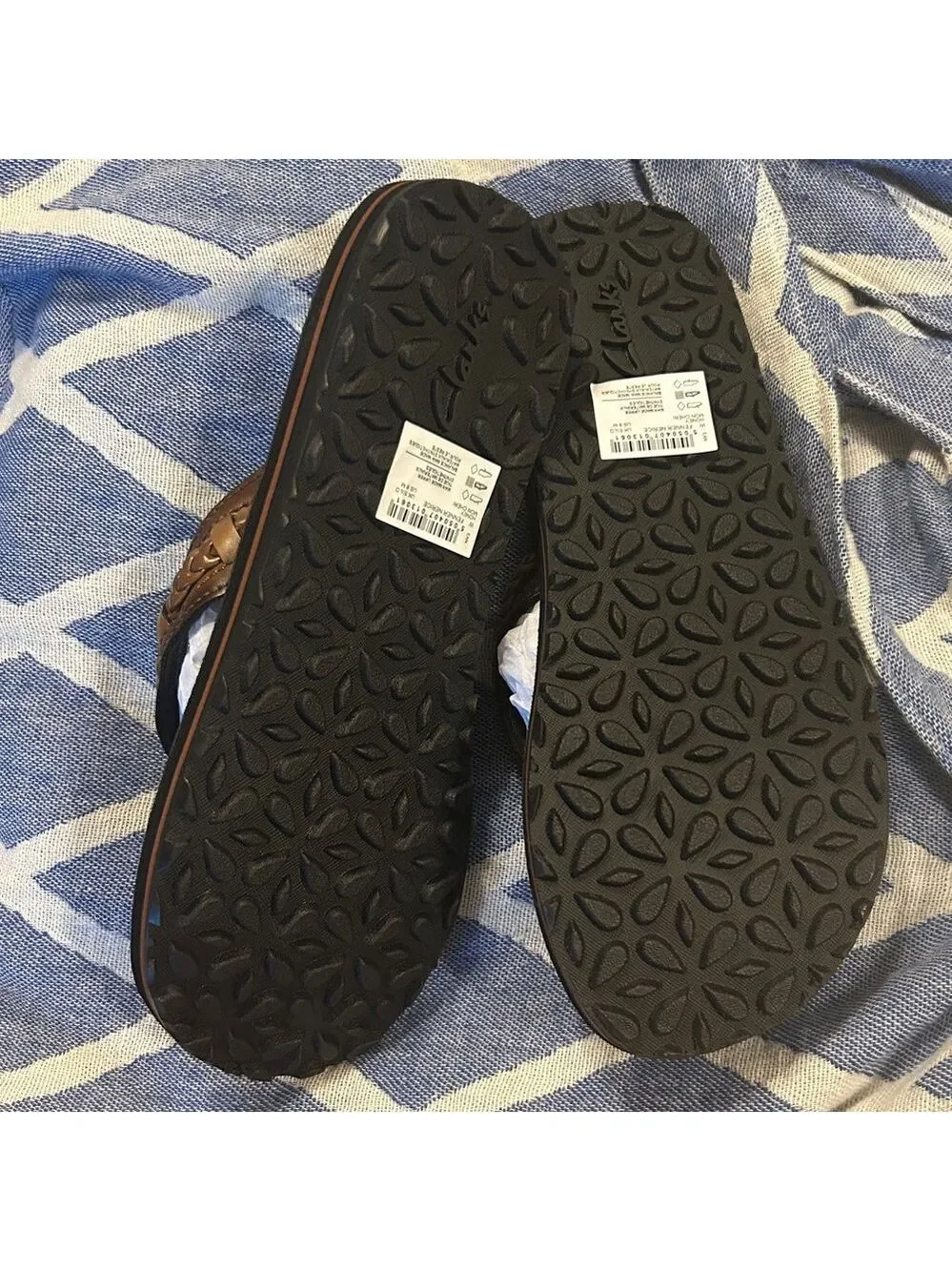 Clarks Tan Leather Sandals Size 8 Brown Black Clarks Boho Sandals